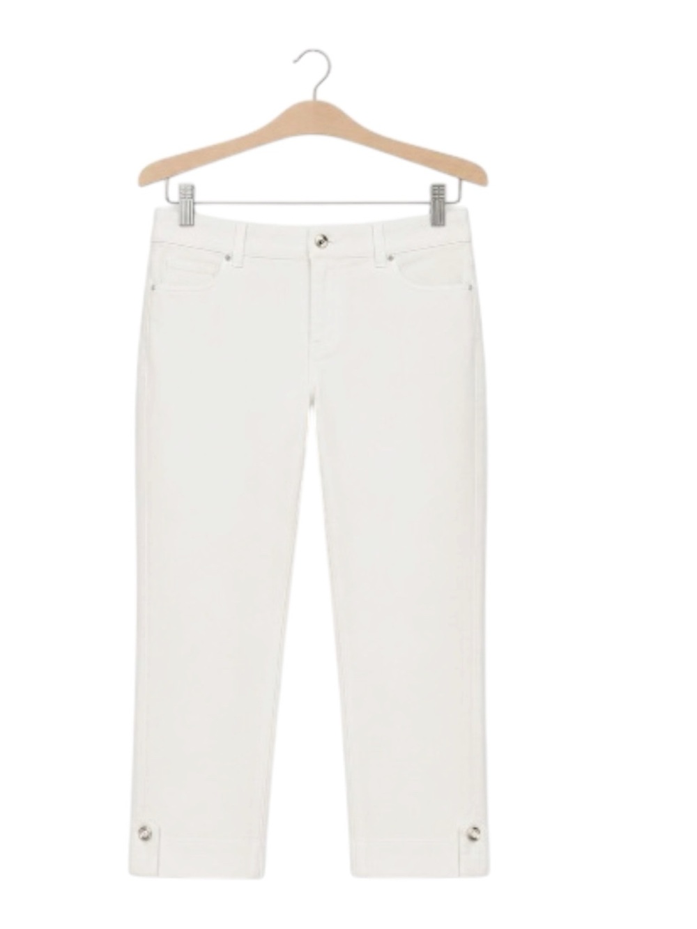 Chico’s Fabulously Slimming White Crop Cuffed Jeans